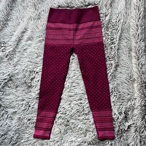 Fabletics XL Seamless Legging Fair Isle Holiday